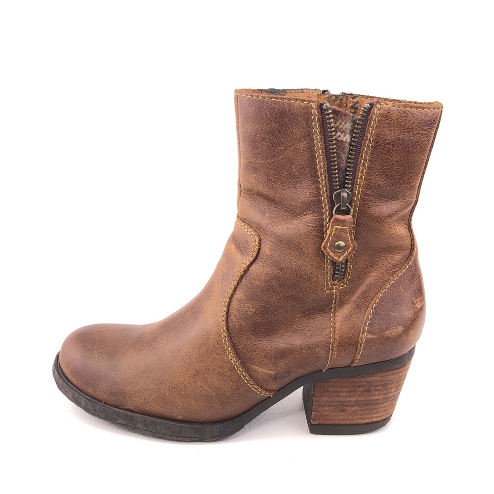 Born Elissa Brown Leather Ankle Boots 8M